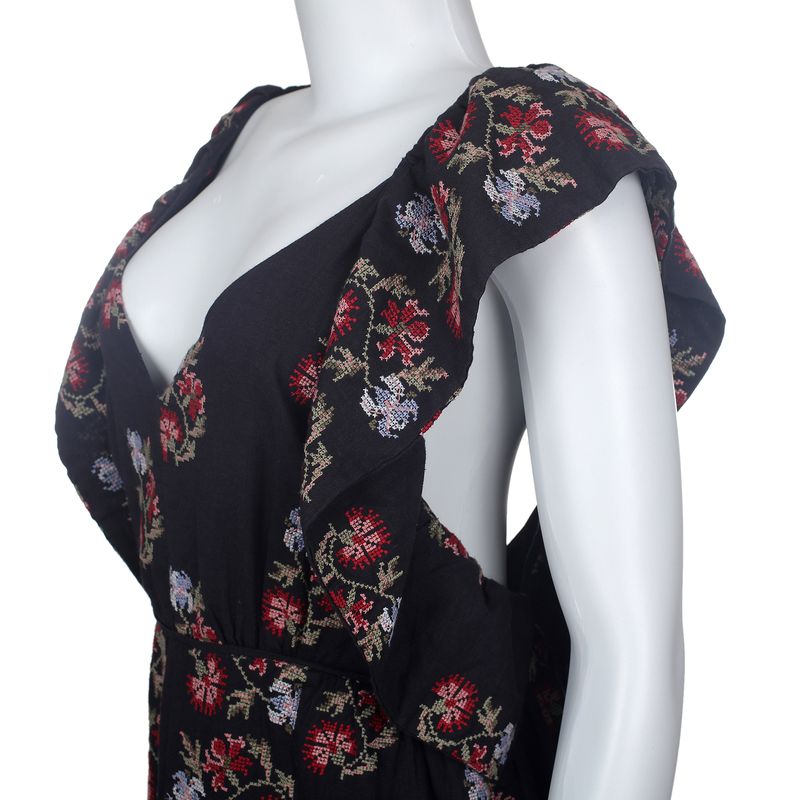Vestido-Cris-Barros-Bordado-Floral-Marinho
