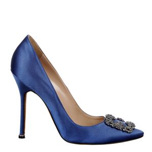 Scarpin Manolo Blahnik Hangisi Azul