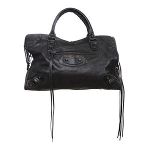 Bolsa Balenciaga Motorcross Couro Preto