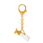 Chaveiro-Swarovski-Golf-Dourado