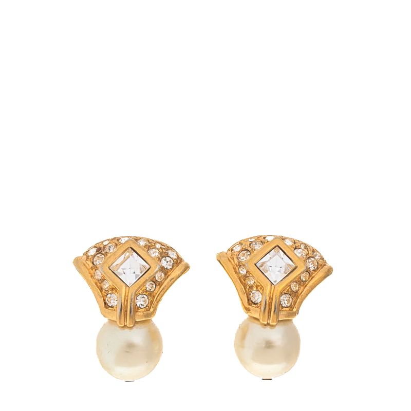 Brinco-Swarovski-com-Cristais-e-Esfera-Perolada