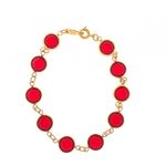Pulseira-Swarovski-Vintage-Discos-com-Cristais-Vermelhos