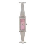Relogio-Gucci-1500L-Prateado-com-Fundo-Rosa