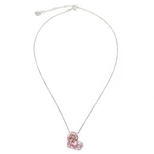 Colar Swarovski Coração Rosa