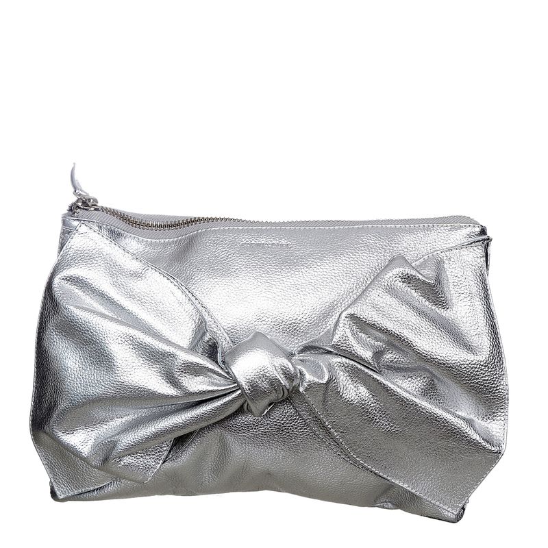 Bolsa-Carina-Duek-Laco-Couro-Prateado-