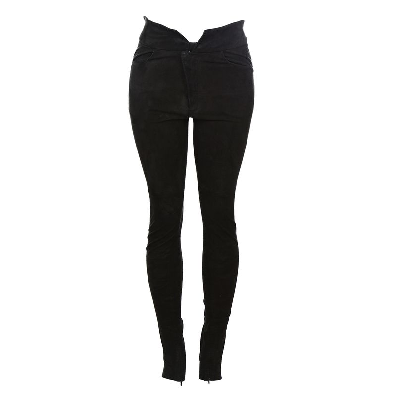 Calca-Isabel-Marant-Couro-Preta-
