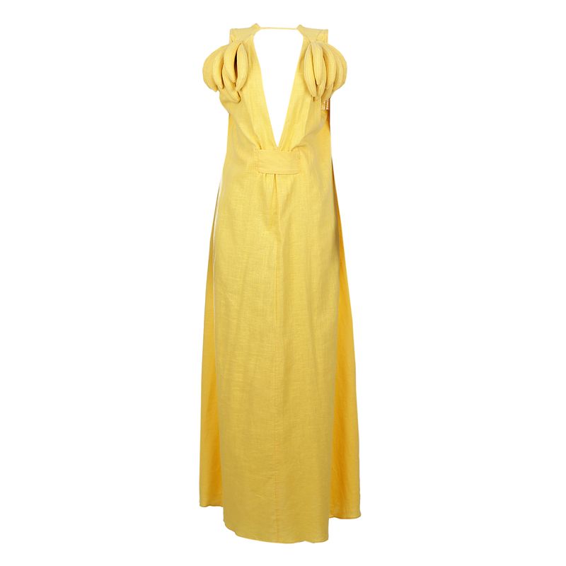 Vestido-Adriana-Degreas-Linho-Amarelo-