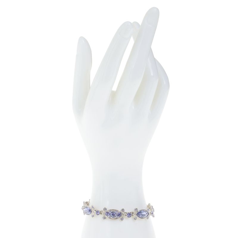 Pulseira-Givenchy-Prateada-com-Cristais-Roxos