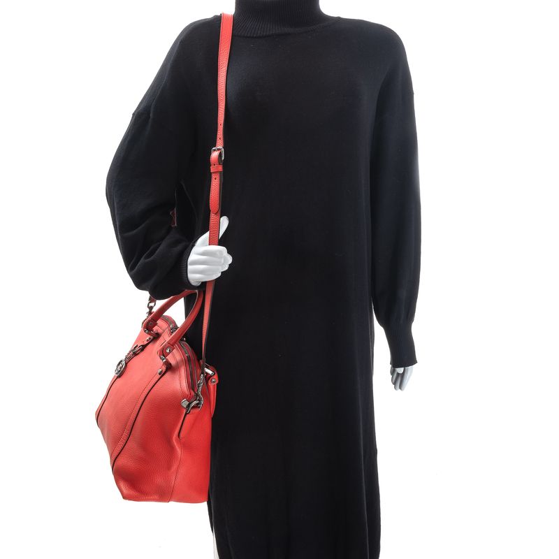 Bolsa-Gucci-Dome-Satchel-Couro-Coral