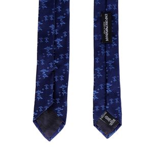 Gravata Emporio Armani Seda Estampa Azul