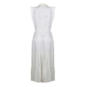 Vestido Sandro Renda Branco e Creme