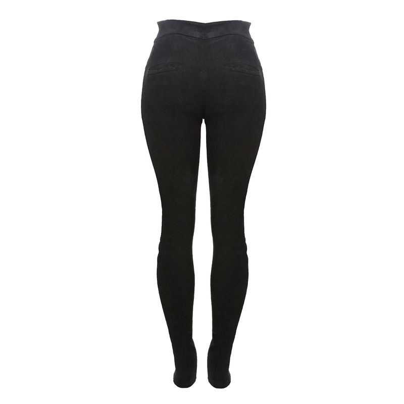 Calca-Isabel-Marant-Couro-Preta-