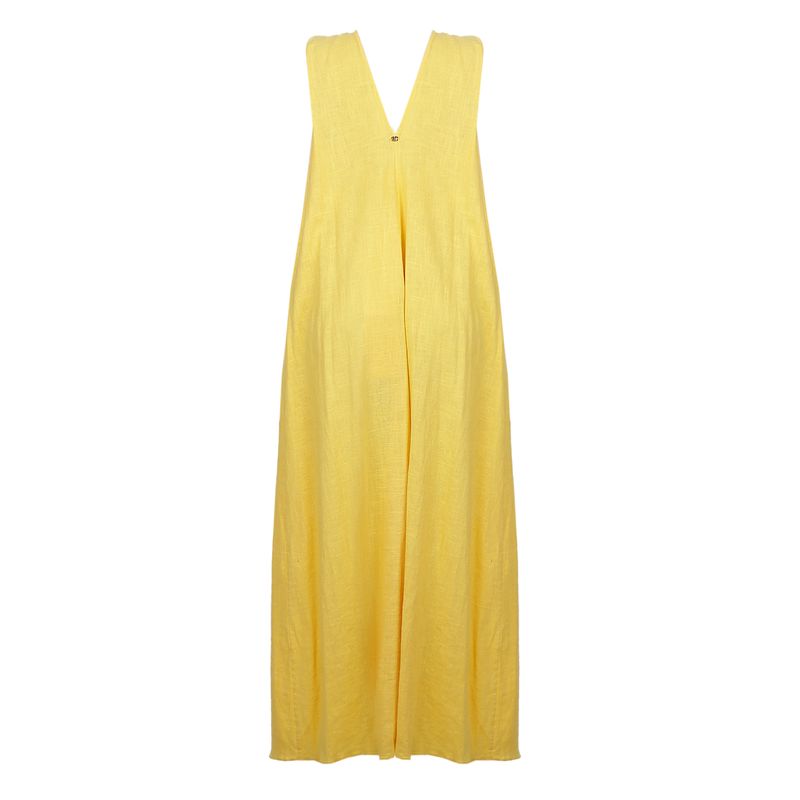 Vestido-Adriana-Degreas-Linho-Amarelo-