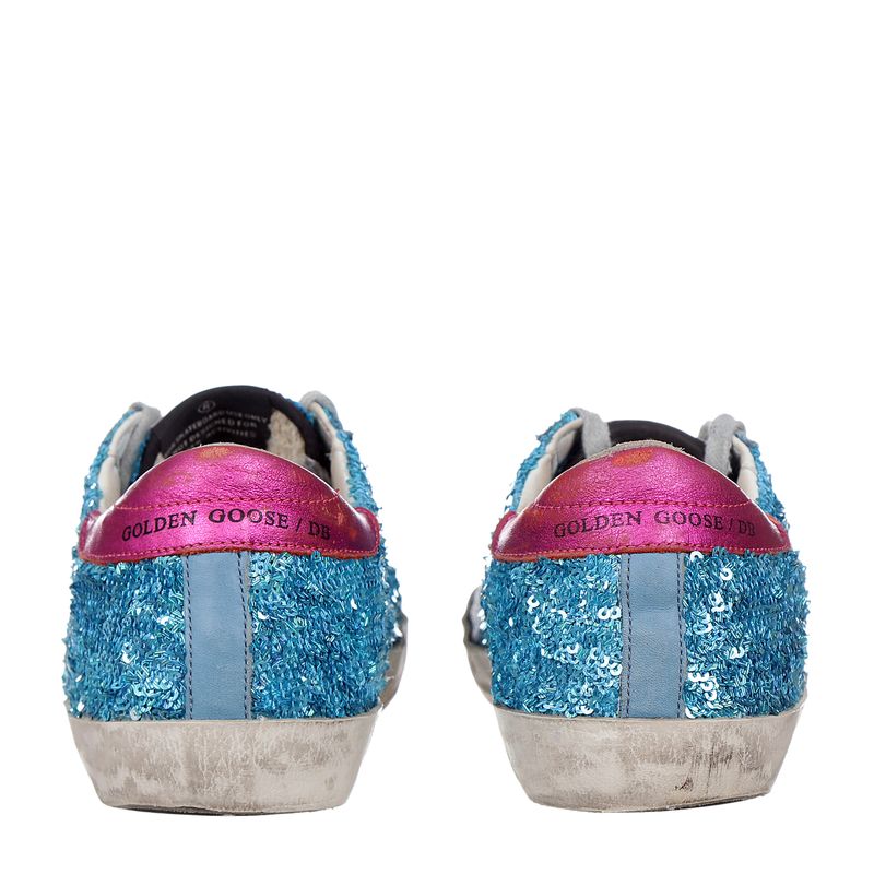 Tenis-Golden-Goose-Superstar-Paetes-Azul