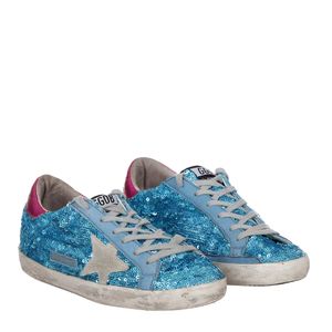 Tênis Golden Goose Superstar Paetes Azul