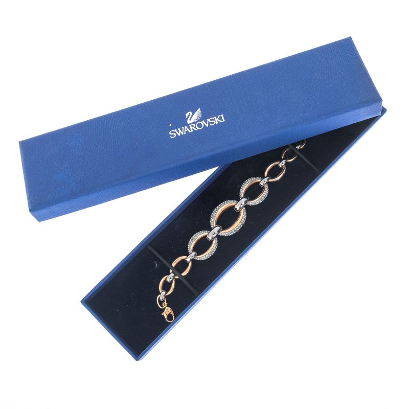 Pulseira-Swarovski-Circlet-com-Rose-e-Chumbo-