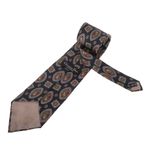 Gravata-Christian-Dior-Vintage-Seda-Arabescos-Marinho