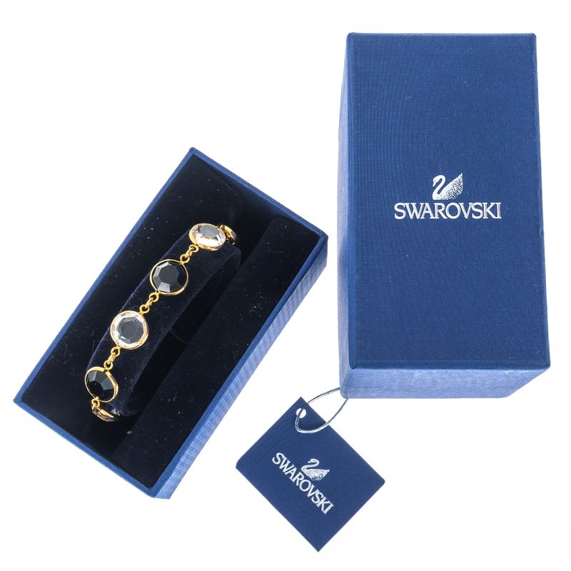 Pulseira-Swarovski-Discos-com-Cristais-Pretos-e-Transparentes