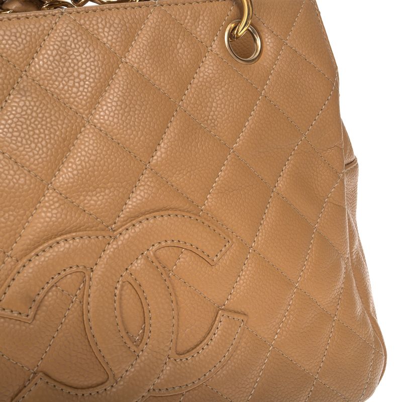 Bolsa-Chanel-Petite-Shopping-Timeless-Tote-Caviar-Bege