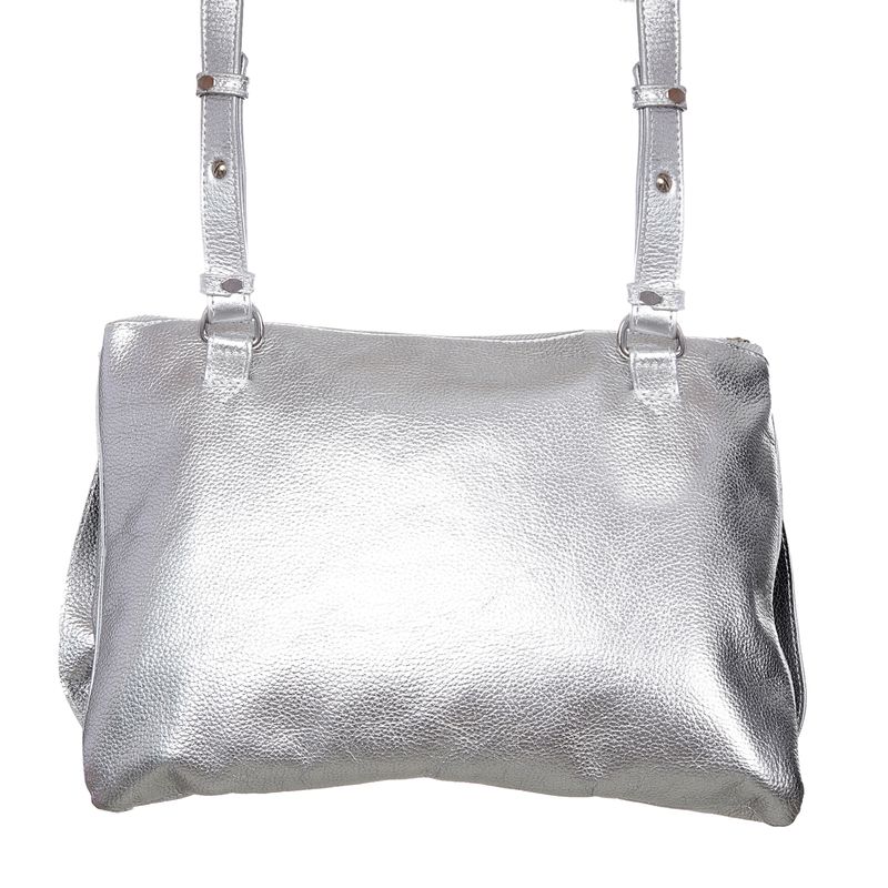Bolsa-Carina-Duek-Laco-Couro-Prateado-