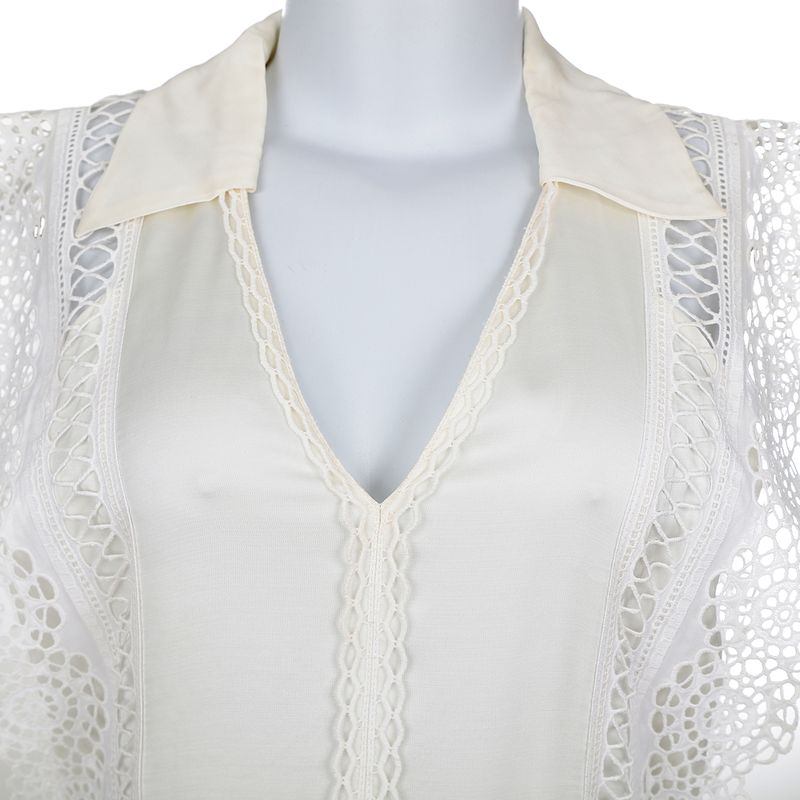 Vestido-Sandro-Renda-Branco-e-Creme-