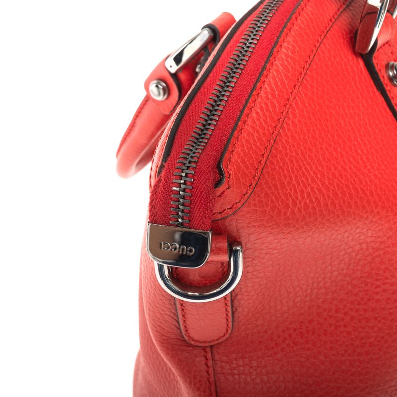 Bolsa-Gucci-Dome-Satchel-Couro-Coral