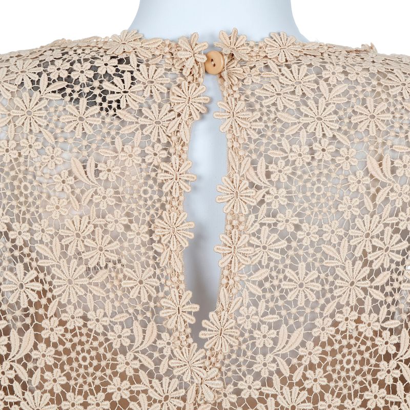 Vestido-Valentino-Renda-Bege