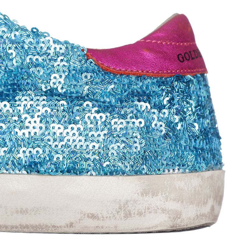 Tenis-Golden-Goose-Superstar-Paetes-Azul