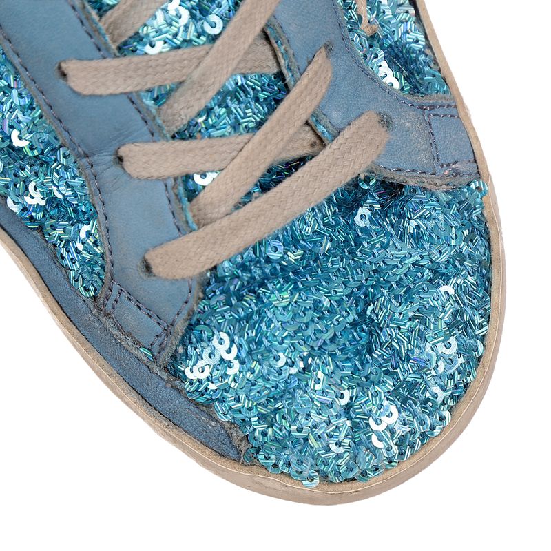 Tenis-Golden-Goose-Superstar-Paetes-Azul
