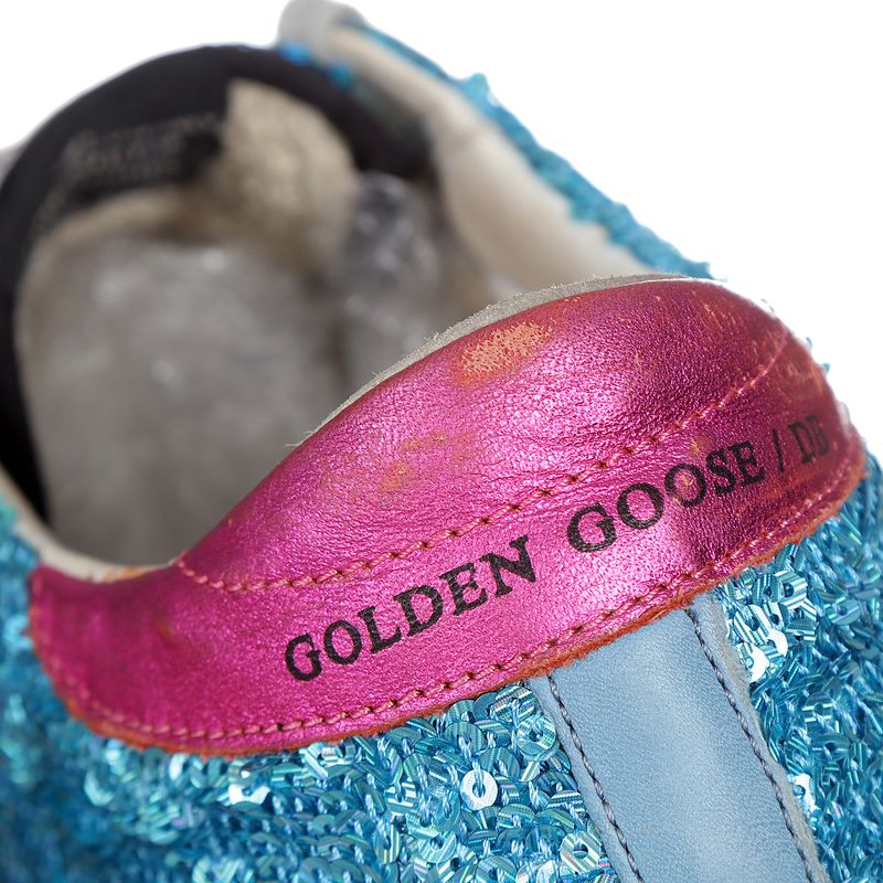 Tenis-Golden-Goose-Superstar-Paetes-Azul