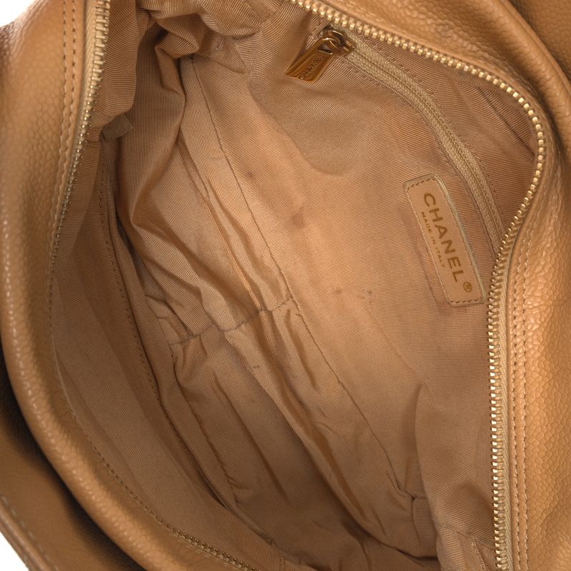 Bolsa-Chanel-Petite-Shopping-Timeless-Tote-Caviar-Bege