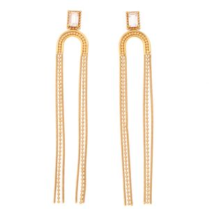 Brinco Carla Amorim Cascata Ouro Amarelo e Topázio Incolor