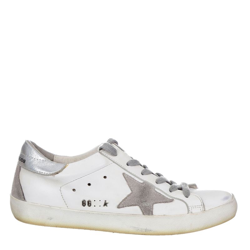 Tenis-Golden-Goose-Super-Star-Branco-e-Prateado