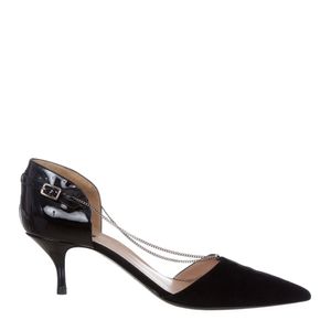 Scarpin Giorgio Armani Verniz e Camurça Preta