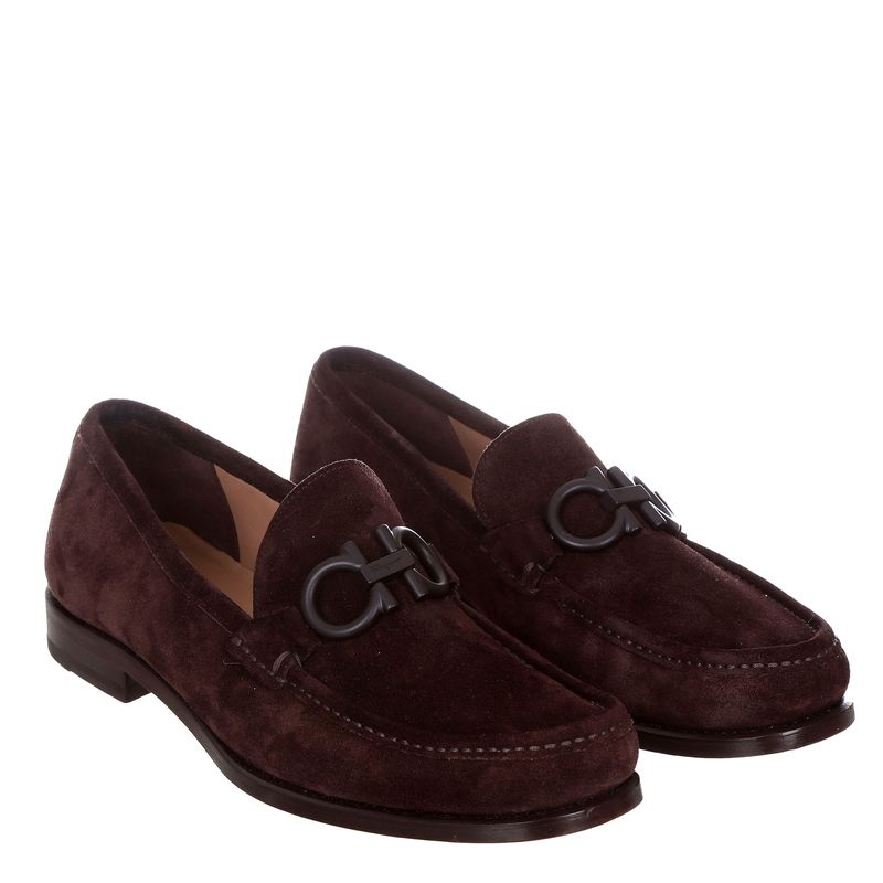 Mocassim-Salvatore-Ferragamo-Camurca-Marrom