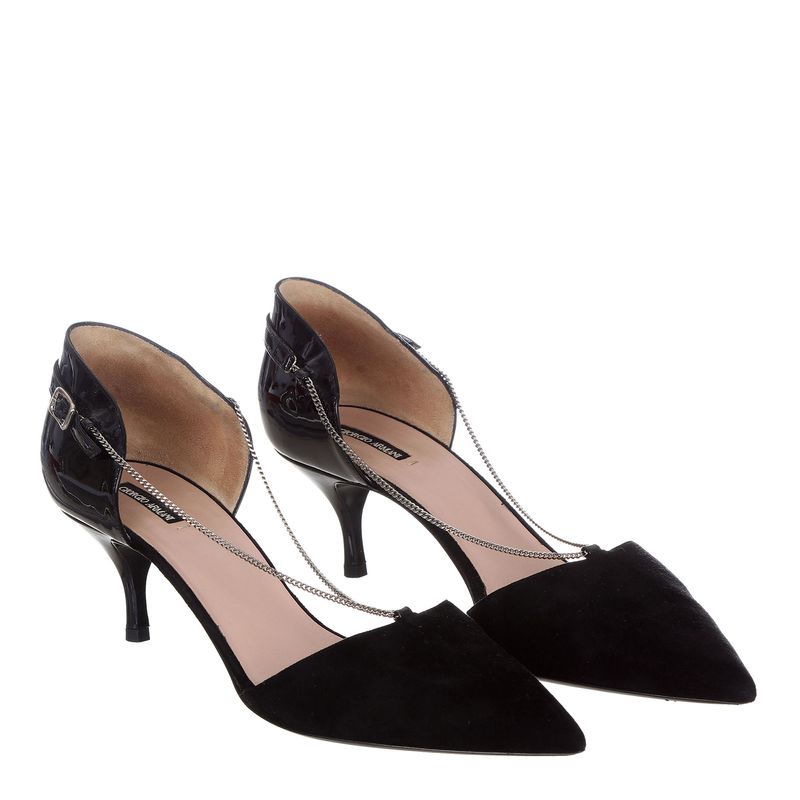 Scarpin-Giorgio-Armani-Verniz-e-Camurca-Preta-
