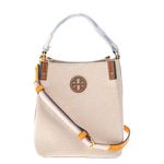 Bolsa-Tory-Burch-Bucket-Canvas-Bege