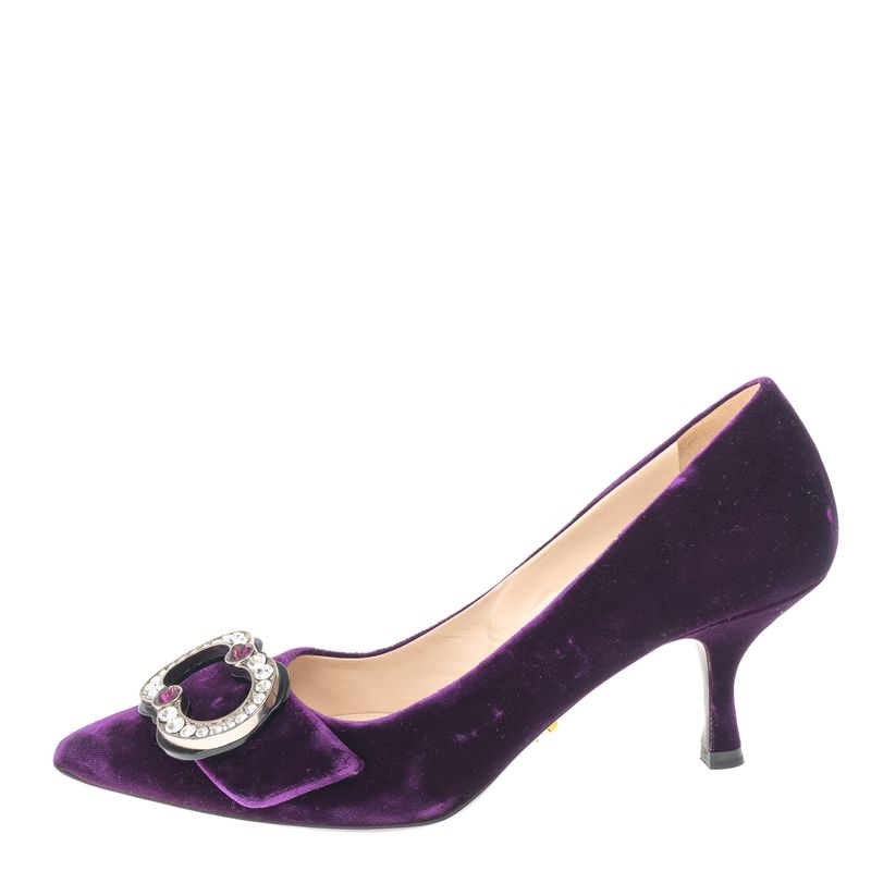 Scarpin-Prada-Cristais-Veludo-Roxo