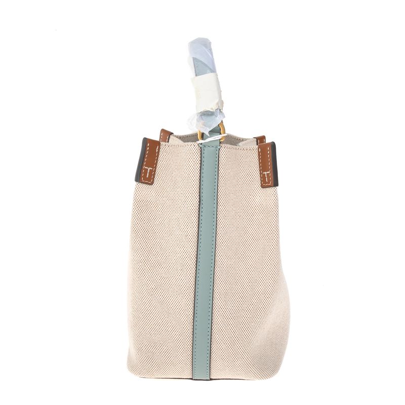 Bolsa-Tory-Burch-Bucket-Canvas-Bege