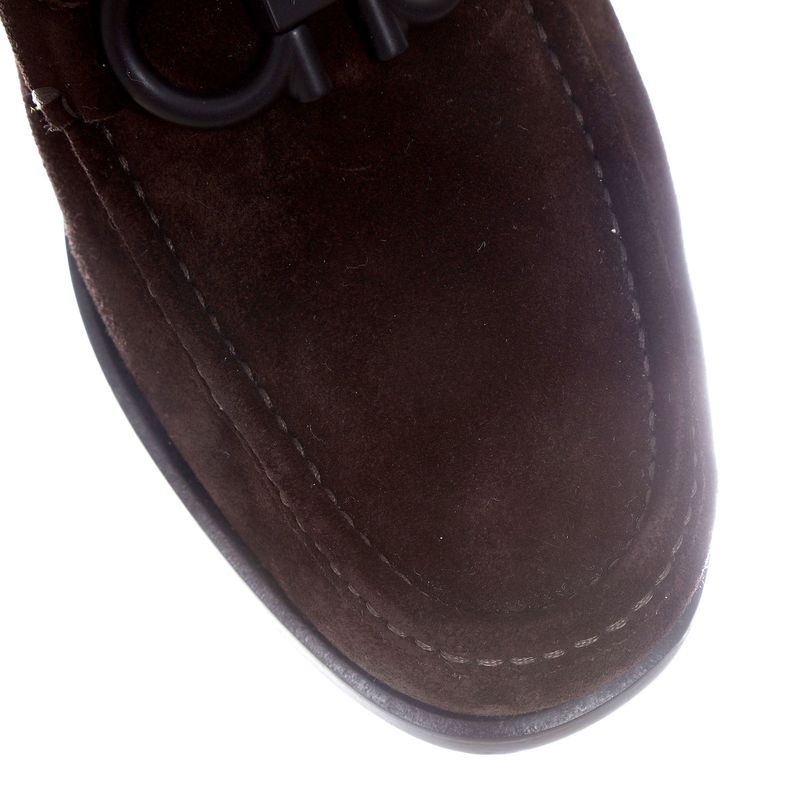 Mocassim-Salvatore-Ferragamo-Camurca-Marrom