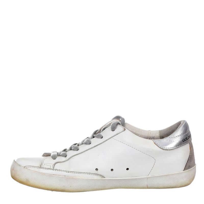 Tenis-Golden-Goose-Super-Star-Branco-e-Prateado