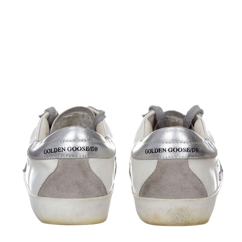 Tenis-Golden-Goose-Super-Star-Branco-e-Prateado