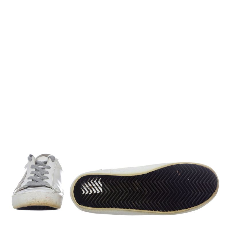 Tenis-Golden-Goose-Super-Star-Branco-e-Prateado