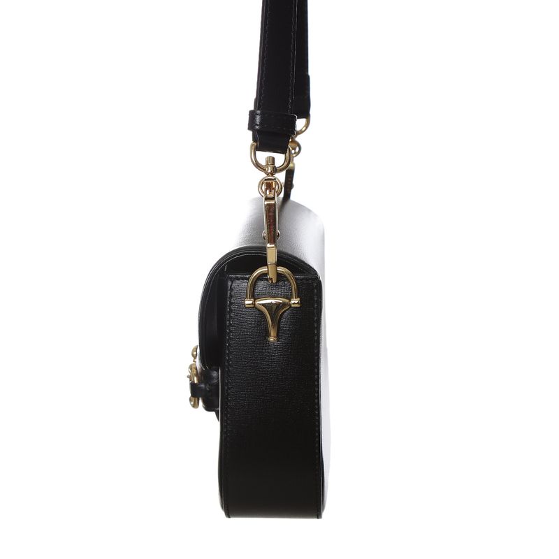 Bolsa-Gucci-1955-Horsebit-Mini-Couro-Preta