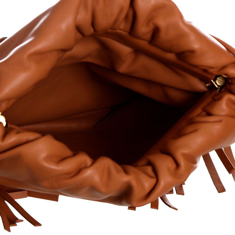 Bolsa-Bottega-Veneta-Franjas-Couro-Terracota-