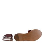 Sandalia-Rasteira-Celine-Triomphe-Couro-Bordo