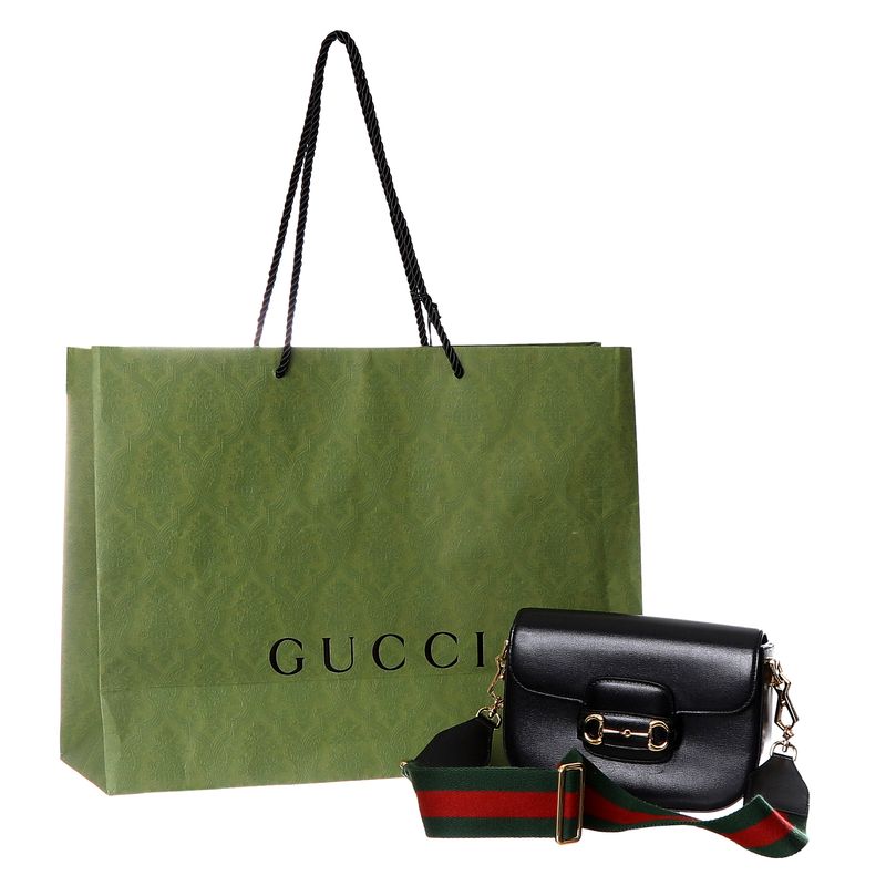 Bolsa-Gucci-1955-Horsebit-Mini-Couro-Preta