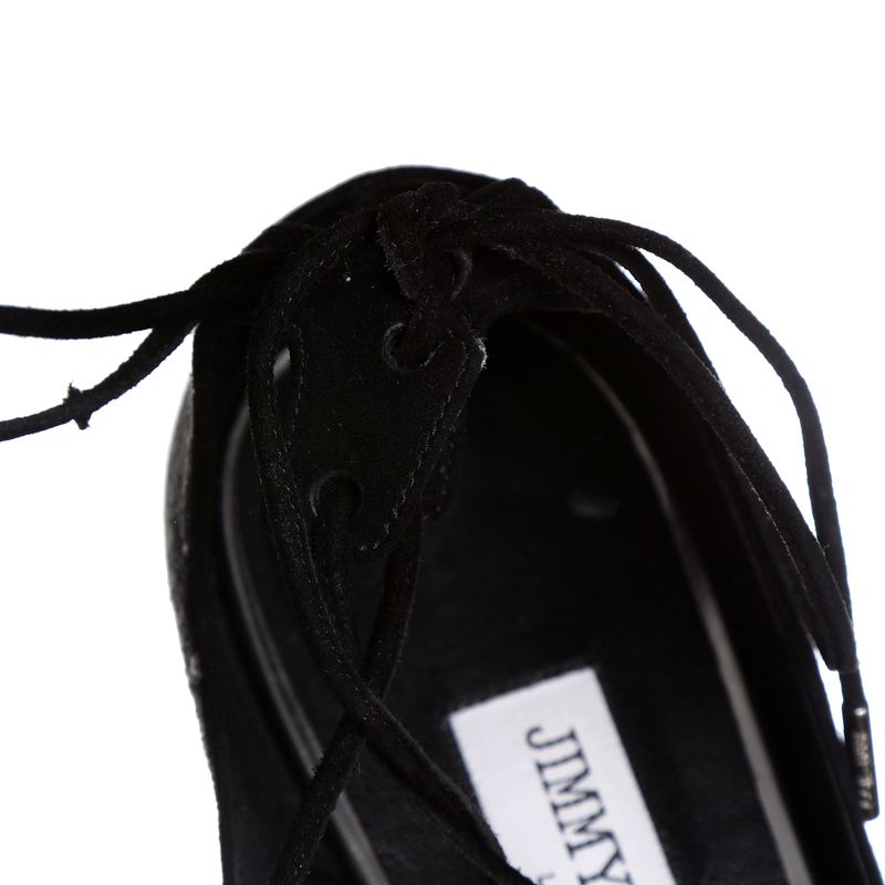 Sandalia-Rasteira-Jimmy-Choo-Amarracao-Camurca-Preta