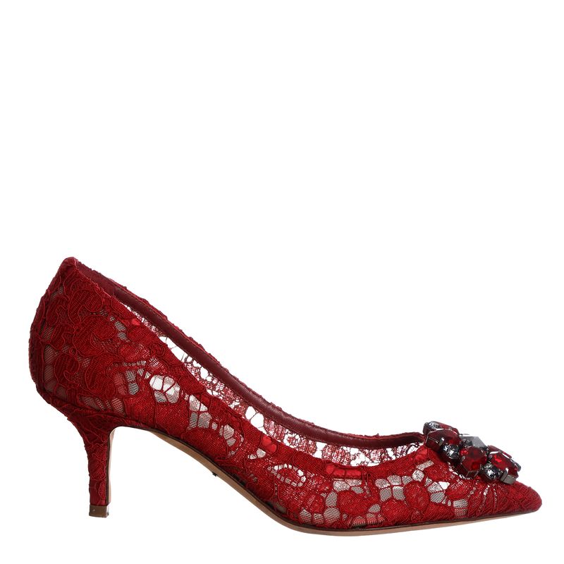 Scarpin-Dolce---Gabbana-Taormina-Renda-Vermelho-