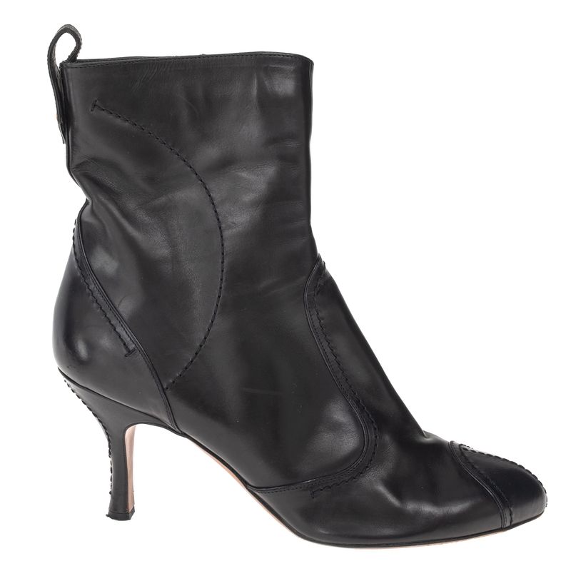 Bota-Louis-Vuitton-Salto-Couro-Preto